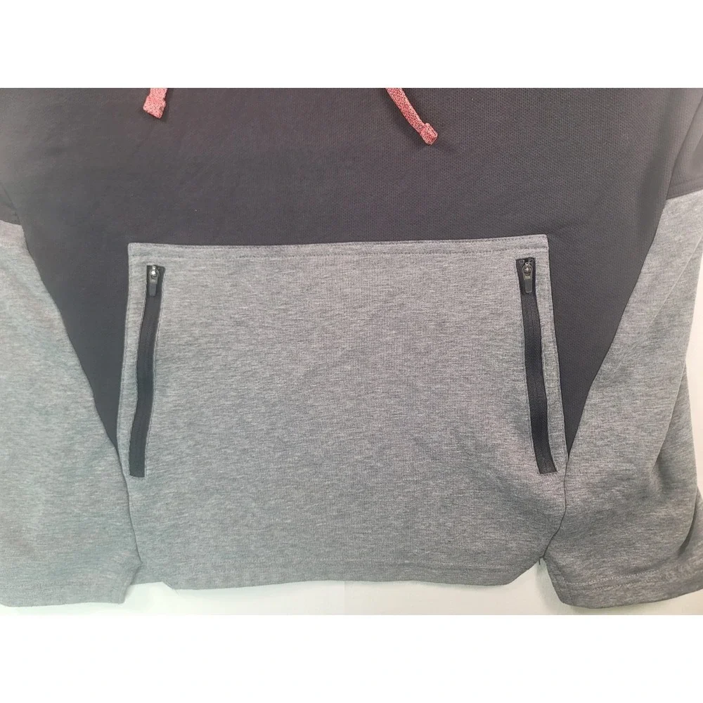 Nike Therma-FIT Pullover Hoodie Gray Black Swoosh Men's Large